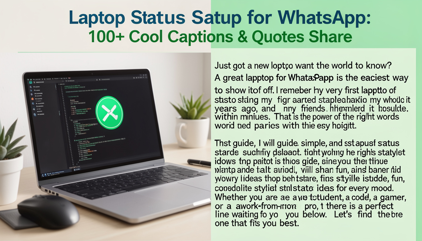 Laptop Status for WhatsApp